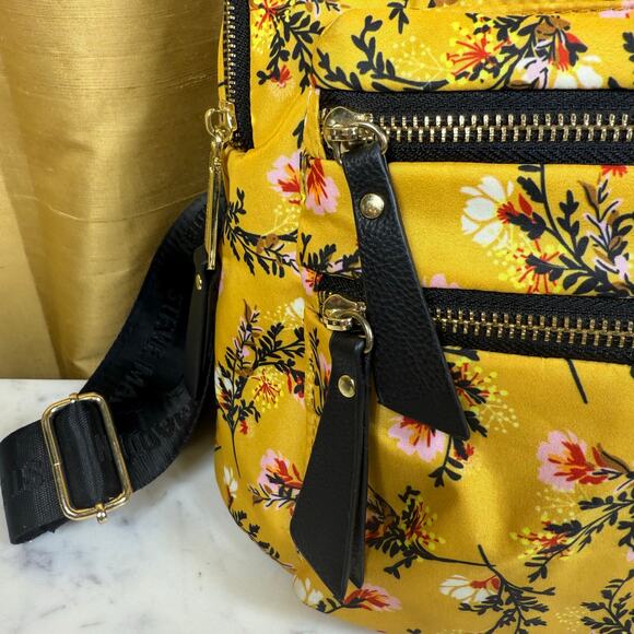 NWT Steve Madden Yellow Floral Mini Backpack - Picture 3 of 12